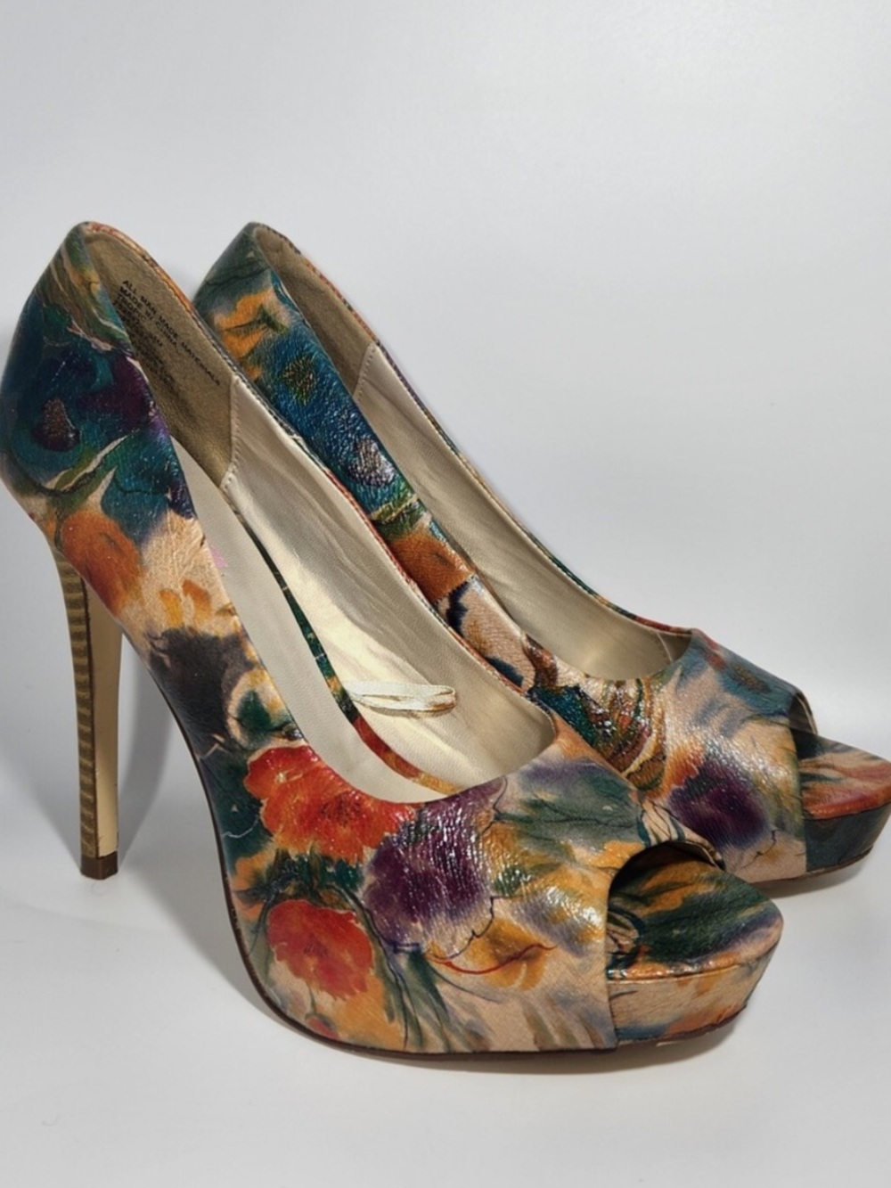 Tropical Colors Elequant Peep-Toe Heels